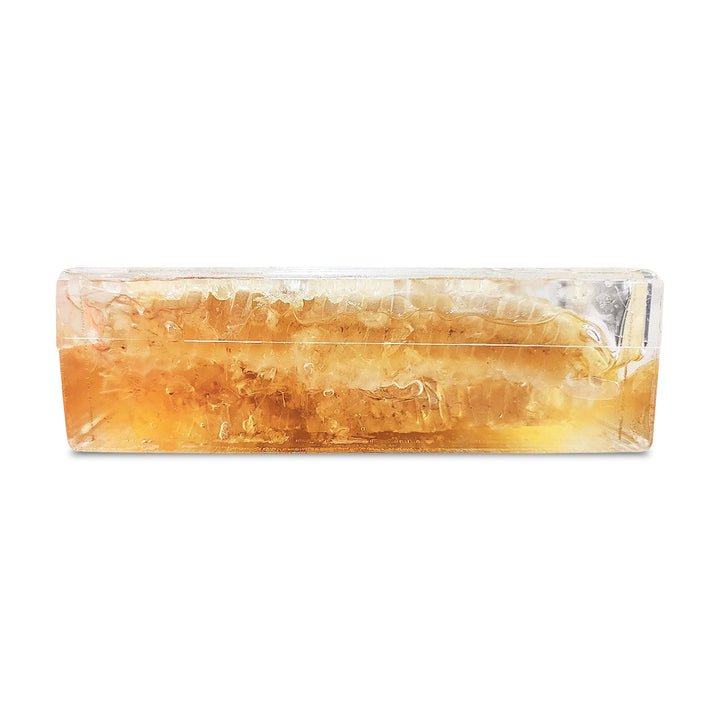 Honeycomb of 16 oz on a Clear Acrylic Box, from the side