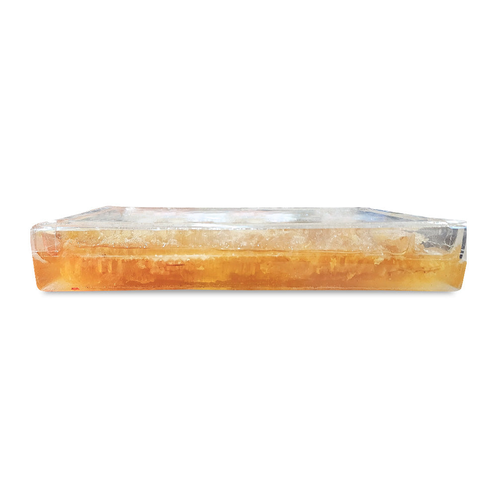 honeycomb on a Clear Acrylic Box, from the side