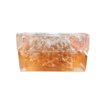 honeycomb on a Clear Acrylic Box, from the side