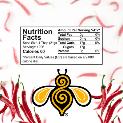 A close-up photo of a nutrition label. The label includes information about the serving size, calories, fat, sodium, carbohydrates, protein, and sugars.