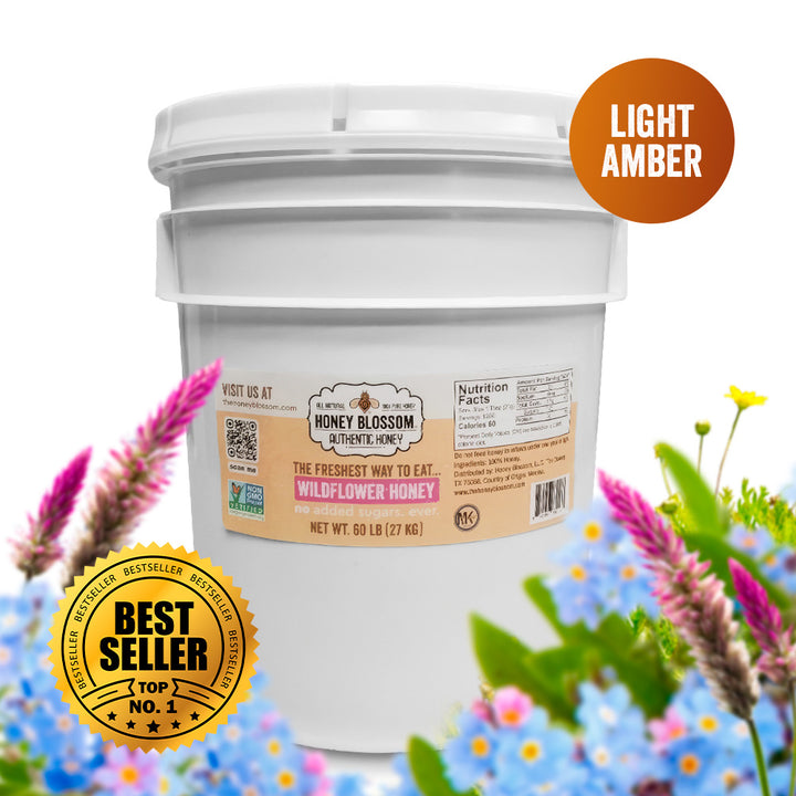 Wildflower Honey (Light Amber) 60 lb Bucket