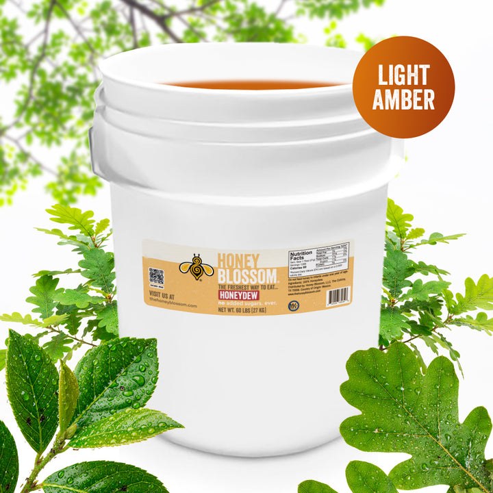 Honeydew Honey Light Amber – 60 lb Bucket | Raw Forest Honey