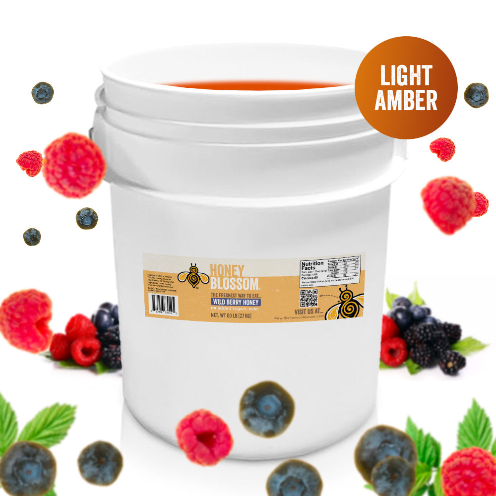 Wild Berry Honey (Light Amber) 60 lbs Bucket