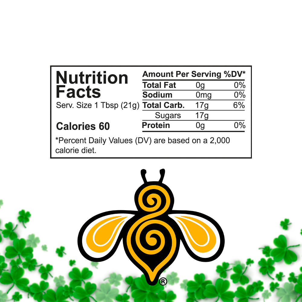 A close-up photo of a nutrition label. The label includes information about the serving size, calories, fat, sodium, carbohydrates, protein, and sugars.